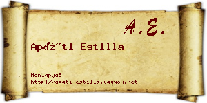 Apáti Estilla névjegykártya